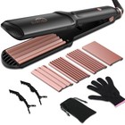4-in-1 Ceramic Hair Crimper Tool For Women - Flat Crimping Iron  Styling Iron