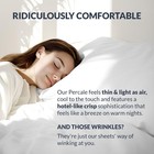 100  Cotton Percale Sheets King Size - Cool   Crisp Hotel Feeling  Breathable   