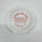 Vtg St  Peters High School Milk Glass Ashtray Class Of 1957 Reunion 1962  5year 