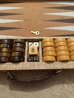 Vintage 1970s Crisloid Backgammon Brown And Butterscotch Complete Set  Inc Key