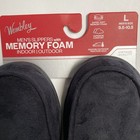 Mens Moccasin Slippers Shoes Black Memory Foam Indoor Outdoor Size L 9 5-10 5