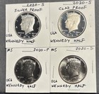 2020 P D S S Kennedy Half Dollar Set Silver   Clad Mint Proof    P d Bu Pdss