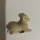 Vtg Collectible Handmade Porcelain Sheep Mini Figurine Lamb Nativity Christmas