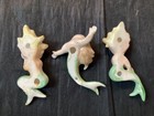 Vintage Lefton Set Of 3 Mermaids Mcm Unmarked Free Shipping