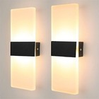 2x Modern Square Led Wall Light Up Down Lamp Home Sconce Lighting Fixture Indoor
