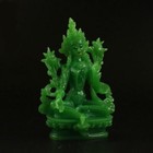 Feng Shui Tibetan Buddhist Statue Imitating Jade Resin Green Tara Buddha -