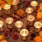 Gold Votive Candle Holders Bulk  Mercury Glass Tealight Candle Holder Set Of    