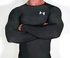 Men s Compression Black Long Sleeve Athletic Shirt  medium 