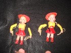 Vintage Lot Of Celluloid Western   Football Players  Made In Occupied Japan