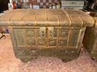Lot Of 3 Antique Old Indian Ethnic Wooden Brass Covered Jewelry Box