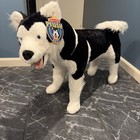 Melissa   Doug 30  Lifelike Giant Siberian Husky Stuffed Animal Plush Dog New