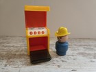 Vintage Fisher-price Kitchen Stove Oven Orange yellow Lot With Farm Boy