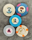 Vintage Las Vegas Nv Casino Chips Lot Of 5 Tropicana Union Plaza Aladdin  1