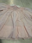 Vintage Polly Flinders Dress Girls 12 Months Pink Hand Smocked Lace Collar