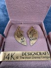Rare Vtg Estate Jewelry Designcraft Walt Disney Company 14k Gold Mickey Minnie