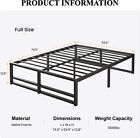 Full Size Metal Bed Frame  14 Inch Heavy Duty Platform Bed  Noise Free