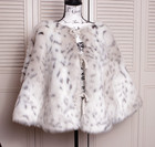 Large Animal Print Faux Fur Perhaps Snow Leopard -- Christmas Tree Skirt