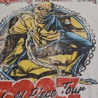 Iron Maiden Piece Of Mind World Piece Tour White T-shirt Size L  Stained 
