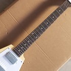 Custom Fv Dot Vintage Yellow Electric Guitar Mahogany Body Hh Pickups Ship Us