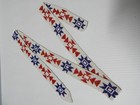 Vintage Antique Usa Woodlands Indian Loom Beaded Hat Band   Sash Vallero Star1