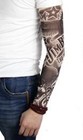Fake Temporary Tattoo Sleeve Nylon Arm Stocking Black Gangster Mens Womens Kids