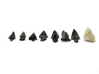 Lot Of 8 Indian Native American Arrowhead   Projectile Points Found In Ohio  