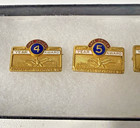 Lot Of 5 Vintage Enameled Transport Insurance Co  Safe Driver Award Pins