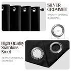 Black Blackout Curtains 54 Inch Length 2 Panels Set  Room Darkening Drapes Fo   