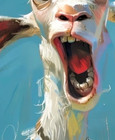 Goat Humor Expression Metal Wall Art Sign  New- 8x12 Free Shipping
