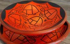 Vtg Rare Unique Bowl And Serving Plate From Ecuador Handmade Oringinal Gc Crarve