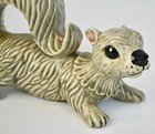 Ceramic Handpainted Gray Speckled Squirrel 2005 Dated Signed