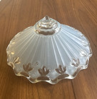 Vintage Deco Glass Ceiling Light Fixture Shade 3 Holes Light Blue Read Descript