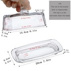 8   Art Glass Butter Dish With Lid classic Covered 2-piece 8 Inches  Clear