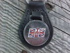 Triumph Union Jack Leather Key Fob Nos Custom-made In Brilliant Quality