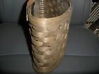 Rare Longaberger Large Scalloped Pocket Basket Rich Brown   Protector  lb6 