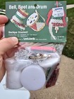 Leewards Bell Boot Drum Red Green Sequin Bead Christmas Ornament Kit Vintage Nos