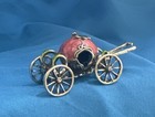 Vintage Miniature 800 Silver Carriage W  Enamel 18 4 Grams