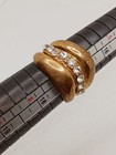 Rare Ancient Medieval Bronze Ring With Red Gemstones - Authentic