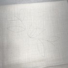 Vintage Stamped Linen Embroidery Pattern Set Of 8 Napkins Floral Leaves Ivory