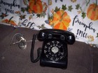 1940s Bell System Western Electric Rotary Dial Desk Telephone Black Tested Works