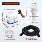 1100 Gph 12v Automatic Submersible Bilge Water Pump Auto Float Switch For Boat