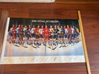 Vintage Nhl 500 Goal Scorers Ron Lewis Poster W  16 Hand Signed Signatures Howe