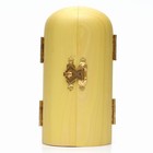 Hand-carved Boxwood Amitabha Buddha Pocket Shrine 3 Deities Gilt Japan New