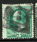 Negative Letter B C D Fancy Cancel 3 Cent Washington Banknotes 1871-83 Us 7d53