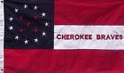 Cotton Cherokee Braves Flag - Sewn   Embroidered Historical Csa Civil War