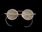 Antique Ao Cortland Gold Filled Round Eyeglasses 10k Pads 1920s 30s 40s