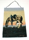 Western Hanging 17 X 26  In Tapestry Art Richard Luce Decor Horse Cowboy New