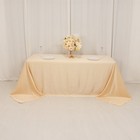 Beige 90x132  Rectangle Lamour Satin Tablecloth Wedding Party Home Banquet