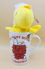 Peanuts The Night Before Christmas - Woodstock W santa Hat In Snoopy Mug  New