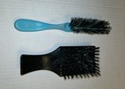2 Vintage Avon Styling Hair Brushs Womens Turquoise mens Black Nylon Usa
